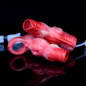 NNSX動物ペニススリーブ赤い色男性人工棒射精ペニススリーブ男性のための柔軟な大人のおもちゃ - Product Image 6
