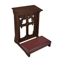 Conception de croix en bois massif Table en bois à genoux pour la prière religieuse Banc à genoux pour église