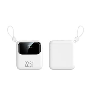 2025 Hot Sell New Trending Wholesale Promotional Gift Gadgets Portable 10000mAh PD22.5W Power Bank with Built-in Lanyard Cables