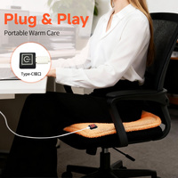Coussin chauffant électrique multifonction USB, 3 températures réglables, tapis chauffant portable pour la maison, le bureau, l'hiver, chaleur corporelle complète