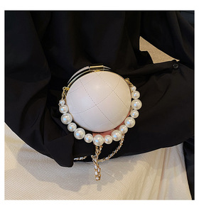 Bolsas acolchoadas de fábrica, bolsas para jantar femininas com pérolas acolchoadas de bola redonda, atacado para todas as estações - Product Image 6