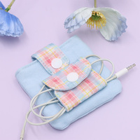 Sac de rangement portable en toile pour câbles et écouteurs avec boucle – Accessoire de bureau idéal pour le bureau