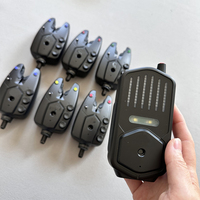 Seehoo Alarme de pêche à la carpe LED électronique européenne 4+1, kit d'accessoires de pêche à la carpe, alerte lumineuse, accessoires de pêche Pesca