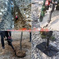 Piqueuse multifonctionnelle à essence pour l'abattage d'arbres, le forage de roches et le creusement de tranchées