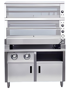 Equipo de cocina comercial Precio de fábrica Exhibición de gran capacidad Gabinete de almacenamiento Exhibición de alimentos de vidrio Escaparate calentador para - Product Image 3