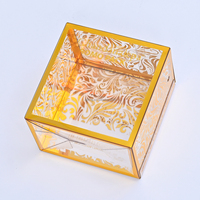 Cadeau transparent de luxe personnalisé pour animaux de compagnie Emballage estampillé à chaud en feuille boîte en or pour animaux de compagnie estampée