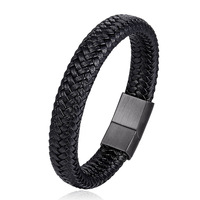 Bracelet pour homme Ada Jewelry, plaqué argent, tendance, en acier inoxydable, tressé en corde.