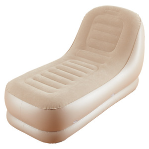Cross-border <b>inflatable</b> beanbag chair, PVC flocked <b>inflatable</b> <b>sofa</b>, fully automatic outdoor camping recliner, <b>inflatable</b> - Product Image 1