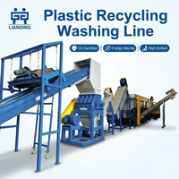 Línea de Pretratamiento de Películas Plásticas de Desecho, Línea de Lavado Antes de la Peletización, Línea de Producción de Reciclaje y Limpieza de Desechos Plásticos Blandos de PP y PE