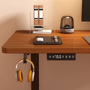 Ergonomic thiết kế hiện đại có thể điều chỉnh thép & gỗ bàn ăn & bàn làm việc với thang máy điện đứng lên chân cho các trường học sử dụng - Product Image 4