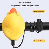 Lumière de vélo en forme de canard pour la conduite nocturne - Lumière résistante au vent, klaxon puissant et sonnette super forte pour VTT d'enfants