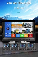 7 pouces 4 canaux voiture DVR Support HD1080P camion caméra entrée véhicule système de sécurité MP5 DVR camion DVR wagon cam