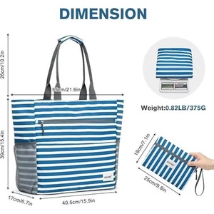 Bolso de mano impermeable de EVA XL, mini bolso de playa personalizado, duradero, pequeño, de poliéster, para mujer. - Product Image 5
