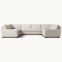 Ensemble de canapés longs carrés de luxe Chesterfield modernes, rembourrage en éponge, haute qualité, villa, appartement, salon, hôtel