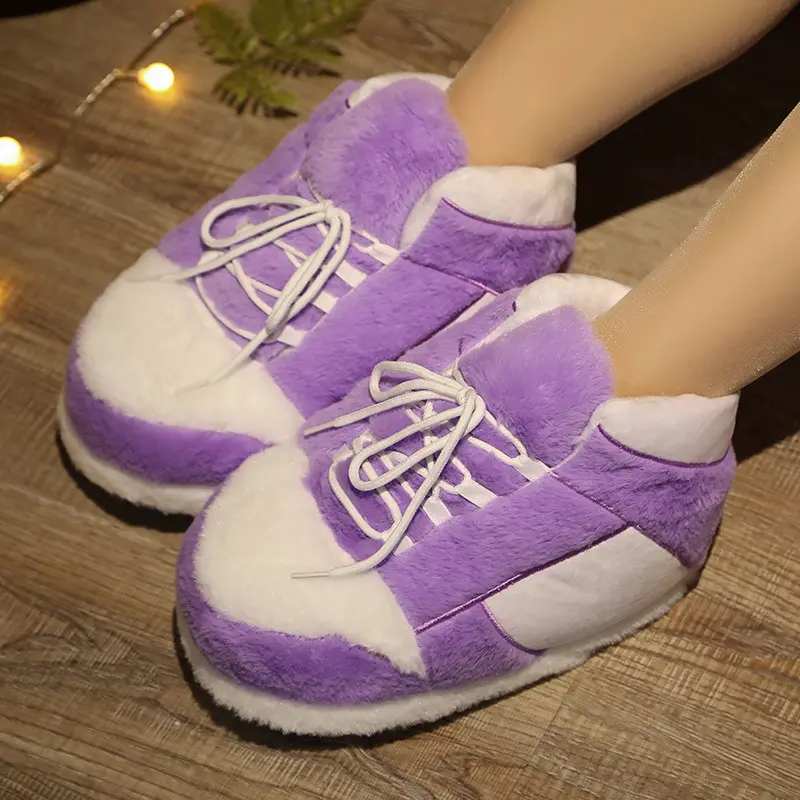New Arrival Winter Cotton Slippers For Men &Women Plush Shoes Diverse Style Funny Warm Cotton Shoes