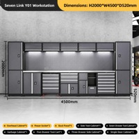 Système d'armoires de garage modulaires OEM/OBM direct usine, taille et couleur personnalisables, rangement d'outils, établi, garantie 3 ans, capacité de charge 200 kg