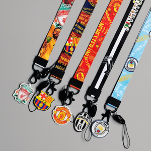 <span class=keywords><strong>Llavero</strong></span> de Fútbol con Cordón para Teléfono Móvil, Diseño de Equipos de la Liga de Campeones, para Actividades Laborales y Escolares, Promociones al por Mayor - Product Image 4