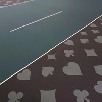 Tapis de poker rectangulaire imprimé double face avec logo personnalisé, nappe de poker texane pliante en jersey néoprène