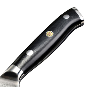 Grandsharp — couteau utilitaire lame tranchante, 5 pouces, en acier, damas japonais, avec manche G10 - Product Image 4