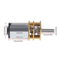 Motor de Engranajes Metálicos Micro Mini N20 de Alto Torque, 12V CC, 15-1000 RPM, GA12-N20, para Juguetes Robóticos con IA