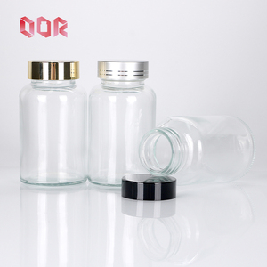 Flacon capsule en verre transparent personnalisé, emballage pharmaceutique en verre transparent pour produits de santé avec bouchon à vis - Product Image 1