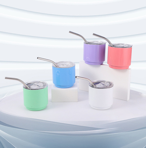 Vasos de Sublimación de 4 oz de Colores, Mini Vasos de Chupito para Bodas, Vasos con Pajita y Tapa, Pequeñas Tazas Demitasse - Product Image 3