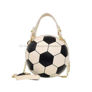 Nouveau sac à main rétro personnalisé à chaîne, sac à bandoulière en forme de ballon de football pour femmes, petit sac rond - Product Image 4
