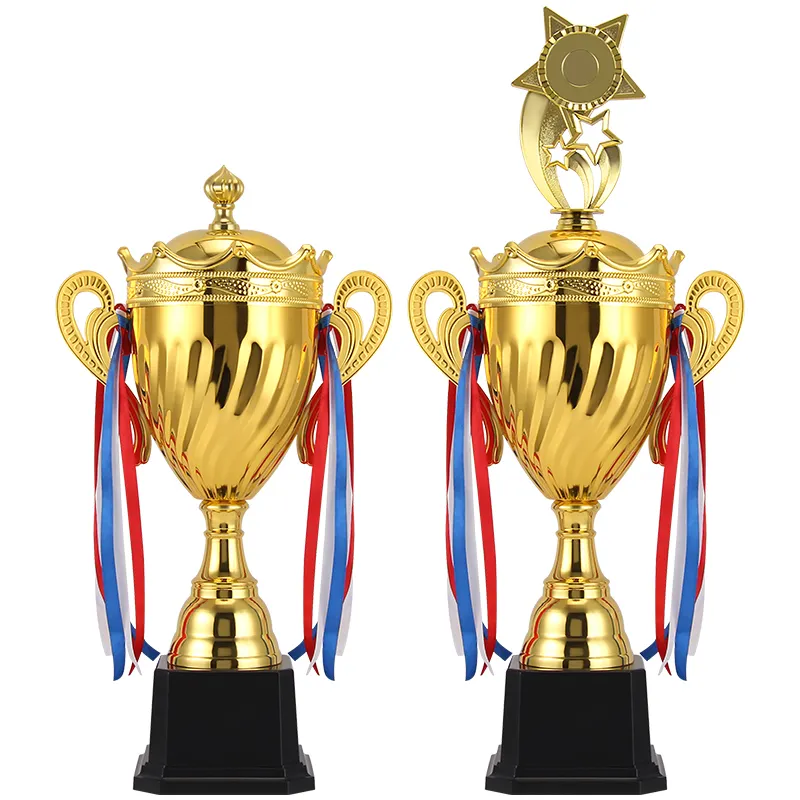 Copa de premios personalizados, medallas deportivas y trofeo, diseño de Metal, fútbol, baloncesto, en Stock