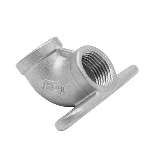 Codo de acero inoxidable Conan 304 con asiento a 90 grados para bebederos de granja porcina, base fija, curva de rosca de 45 grados - Product Image 2