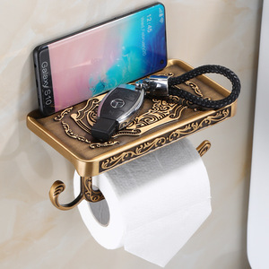 KEGAO Portarotolo da Parete in Alluminio Senza Foratura <span class=keywords><strong>per</strong></span> <span class=keywords><strong>Bagno</strong></span>, <span class=keywords><strong>Porta</strong></span> <span class=keywords><strong>Carta</strong></span> Igienica con Mensola <span class=keywords><strong>Porta</strong></span> Telefono - Product Image 5