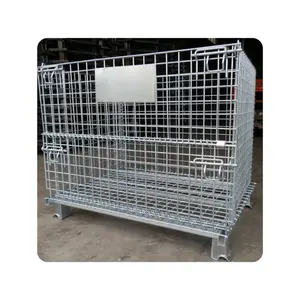 Cages standard en acier galvanisées par stockage de conteneur de grillage