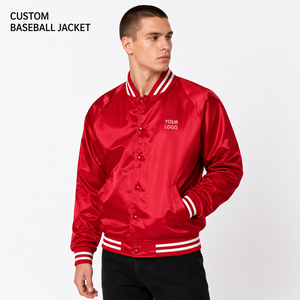 Chaqueta de Béisbol Personalizada Premium para Hombre, Chaqueta Bomber Varsity de Satén, Logotipo Personalizado, Marca Privada, Fabricante Mayorista OEM ODM - Product Image 1