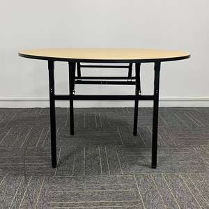 طاولة طعام دائرية عالية الجودة قابلة للتمديد مصنوعة من البلاستيك عالي الضغط مع عجلات ومحركات إيقاف - Product Image 2