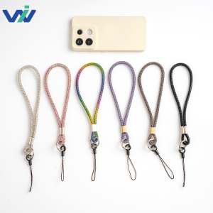 豪华闪亮的脖子/手腕挂绳，适用于手机水钻 & 聚氯乙烯 & 锌合金 & 聚酯绳其他类别手机配件 - Product Image 1