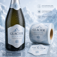 Expédition le lendemain, impression d'étiquettes pour champagne, seau à glace, autocollant résistant et durable pour mariage, directement de l'usine