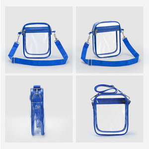 30s 두께 투명 PVC 가방 2022 경기장 승인 PVC 크로스 바디 메신저 지갑 다른 색상 투명 어깨 슬링 가방 - Product Image 3