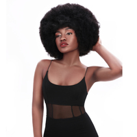 Cheveux humains brésiliens vierges Remy Afro Kinky en vrac, double trame machine QVR Factory, pour tresses et extensions de dreadlocks
