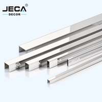 Profilé décoratif en acier inoxydable en forme de U pour carrelage, bande de protection murale pour la décoration intérieure d'hôtels