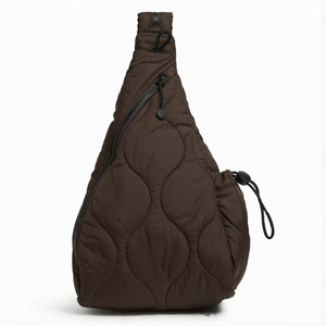 Sac banane unisexe matelassé en nylon résistant à l'eau pour le cyclisme et la course à pied, sac de poitrine mignon pour femme - Product Image 1