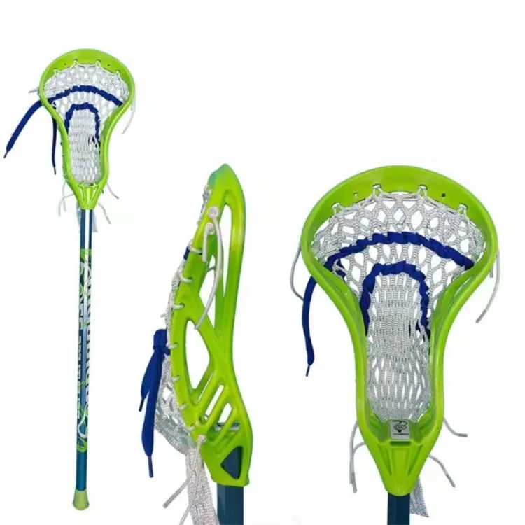 Tongkat hoki Lacrosse serat karbon ABS kustom gagang poros Lacrosse lengkap