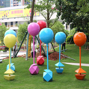 <b>Balloon</b> Sculpture Stainless Steel Fiberglass Outdoor Landscape <b>Decoration</b> Irregular Geometric Modern Design Floor Mount - Product Image 1