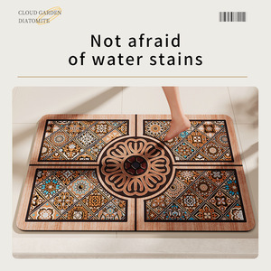 <span class=keywords><strong>Tapis</strong></span> <span class=keywords><strong>de</strong></span> salle <span class=keywords><strong>de</strong></span> bain et <span class=keywords><strong>de</strong></span> cuisine personnalisé en diatomite et PU, absorbant, antidérapant, à séchage rapide, écologique, <span class=keywords><strong>de</strong></span> luxe - Product Image 2