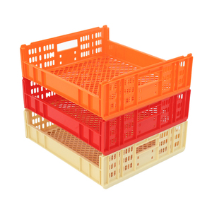 Chất lượng cao 7 # HDPE hộp lưới nhựa 550*485*130mm <span class=keywords><strong>PE</strong></span> lưu trữ Bánh Mì Bánh khay Stackable huyệt lưới Giỏ thực phẩm Thùng - Product Image 1