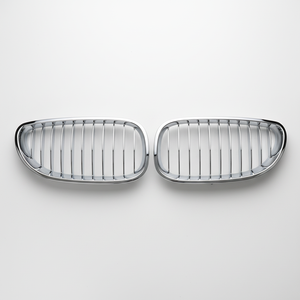 Calandre avant chromée en plastique pour Hudes E60/E61, neuve, référence OE 51137065701/51137065702 - Product Image 1