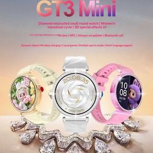 Reloj Inteligente GT3 Mini para Mujer, Pantalla Redonda, Monitor de Actividad Física con Calendario, Carga Inalámbrica, Compatible con Android - Product Image 1