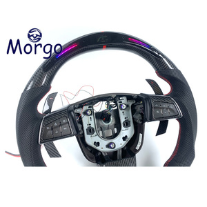 Volante Deportivo Personalizado de Fibra de Carbono y Cuero con Luces LED y Palanca de Cambios para <span class=keywords><strong>Cadillac</strong></span> CTS CTS-<span class=keywords><strong>V</strong></span> XTS SRX ATS <span class=keywords><strong>CT6</strong></span> ATS-<span class=keywords><strong>V</strong></span> - Product Image 4