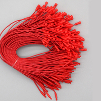 Vente en gros d'étiquettes suspendues en corde de cire de 8cm 20cm, ficelle d'étiquettes volantes en plastique, corde d'étiquettes suspendues