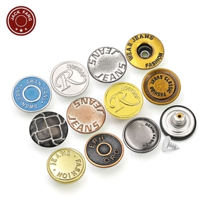 KUNSHUO <b>Button</b> Factory Vintage Brass Jean <b>Button</b> and Rivets Iron Custom Logo Jacket Metal Custom Denim <b>Buttons</b> for jeans - Product Image 1