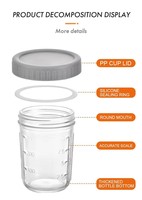 Contenants pour Overnight Oats avec couvercles et cuillères