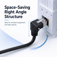 Kabel RJ45 90 Derajat Hemat-Ruang |   Kabel Ethernet Industri Sudut Kanan dengan Pengunci Sekrup